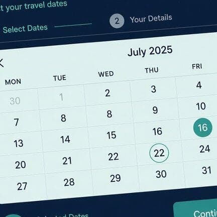 A printed desk calendar and an open notebook